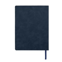 Ежедневник недатированный Solas, формат А5, с магнитом темно-синий, кремовый блок  в линейку