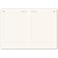 Ежедневник недатированный Solas, формат А5, с магнитом темно-синий, кремовый блок  в линейку