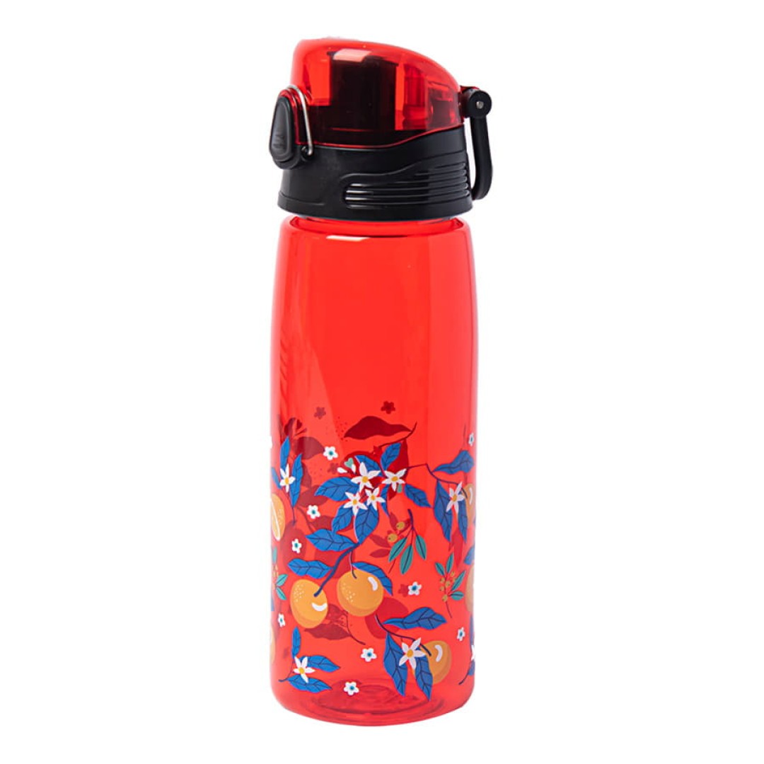 Бутылка для воды FLASK, 800 мл, 25,2х7,7см, красный, пластик