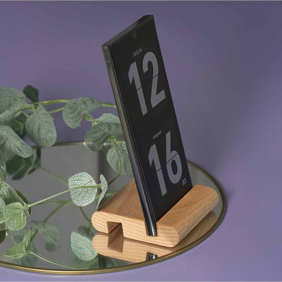 Подставка под телефон «Мини» 8 x 8 x 2 см, пазы 1 см. и 1,4 см, бук