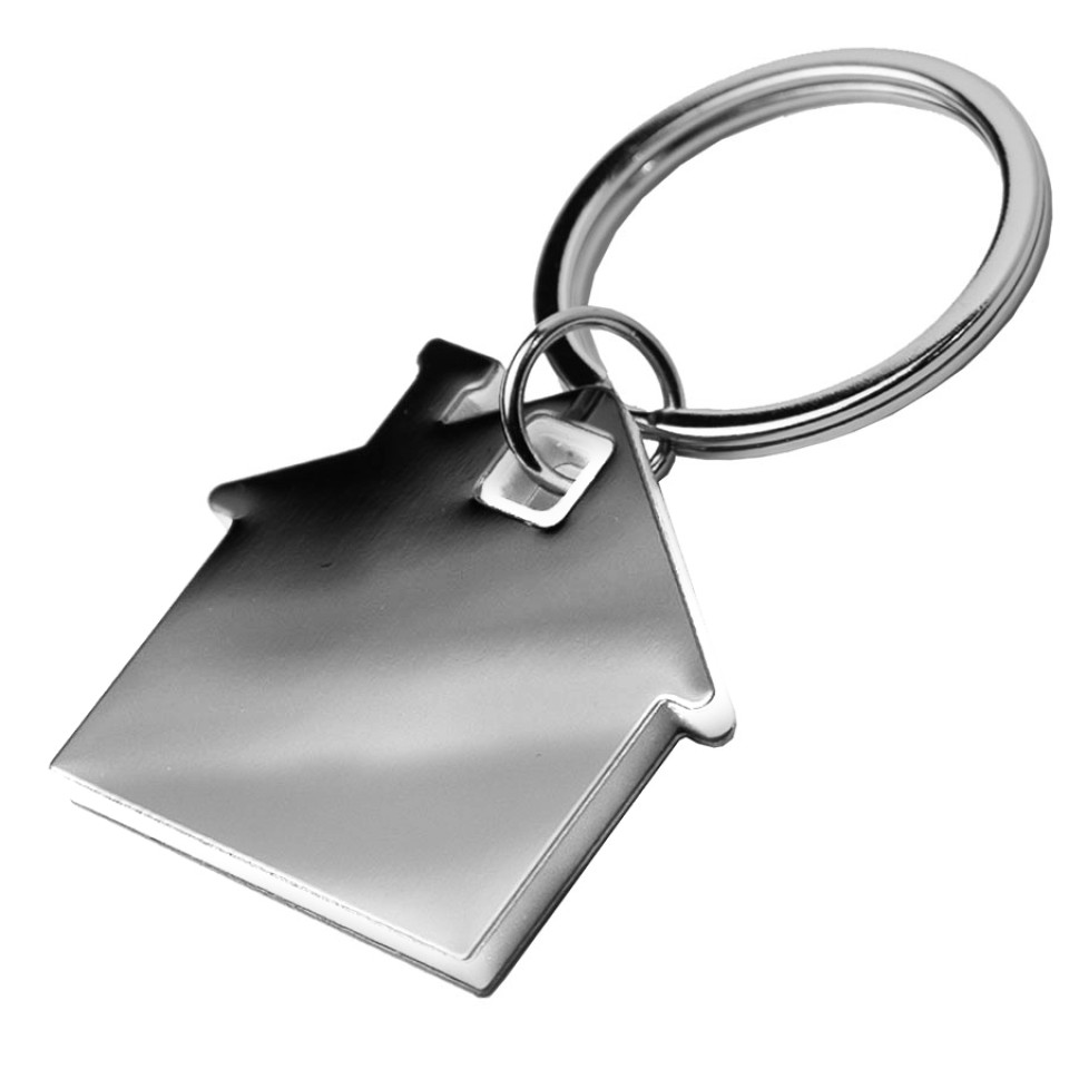 Брелок TONER HAUS, 4,1 x 3,7 x 0,5 см, белый, металл/пластик