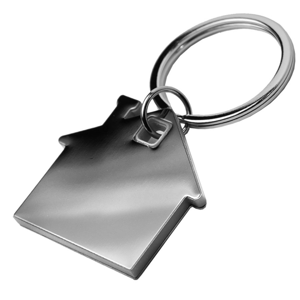 Брелок TONER HAUS, 4,1 x 3,7 x 0,5 см, серый, металл/пластик