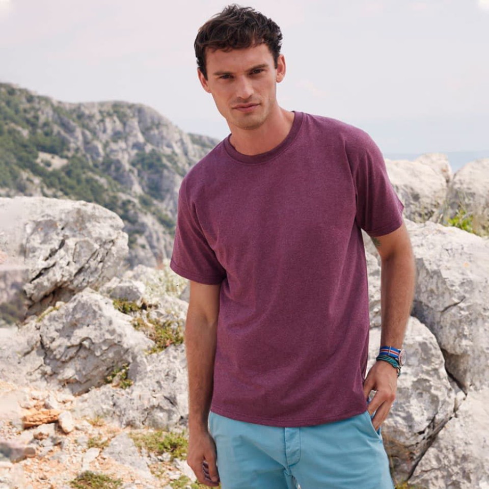 Футболка мужская VALUEWEIGHT T 165, черный_5XL, 100% хлопок