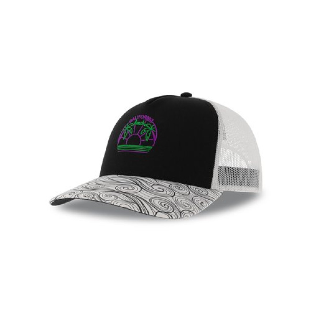 Образец бейсболка с кастомизацией LAB2468, тёмно-синий, белый, лоб 100% хлопок, сетка 100% полиэстер