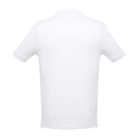 Рубашка-поло мужская ADAM, белый, 5XL, 100% хлопок, плотность 195 г/м2