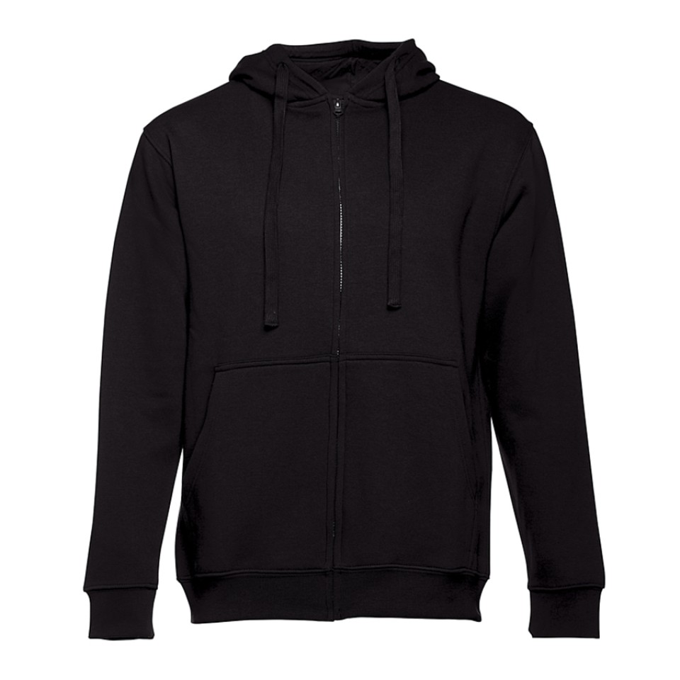 Толстовка мужская с капюшоном на молнии AMSTERDAM, черный, 3XL, 50% хлопок, 50% полиэстер, 320 г/м2