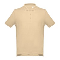 Рубашка-поло мужская ADAM, кремовый, M, 100% хлопок, плотность 195 г/м2