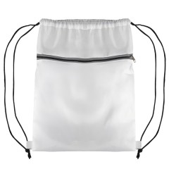 Рюкзак мешок  "Shift" со светоотражающей молнией, белый, 36*41 см, полиэстер 210D