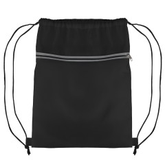 Рюкзак мешок "Shift" со светоотражающей молнией, чёрный, 36*41 см, полиэстер 210D