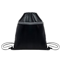 Рюкзак мешок "Shift" со светоотражающей молнией, чёрный, 36*41 см, полиэстер 210D