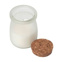 Свеча TEPOR ароматизированная (ваниль), белый,7,6х5,6см, пробковое дерево, воск, стекло