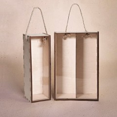 Ящик подарочный WINOTERRA с ручкой, светлое дерево, акрил, 36 х 24,5 х 11 см