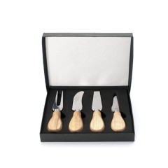 Набор для сыра KOET, 19х2,3х16см, дерево, нержавеющая сталь