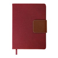 Ежедневник недатированный Mod, А5, красный, кремовый блок