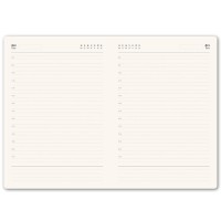 Ежедневник недатированный Mod, А5, красный, кремовый блок