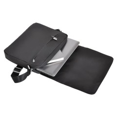 Конференц-сумка "BUSINESS" c шильдом, черный, 33.5626.5 cm, микрофибра