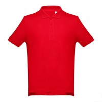 Рубашка-поло мужская ADAM, красный, L, 100% хлопок, плотность 195 г/м2