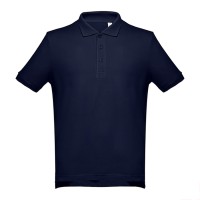 Рубашка-поло мужская ADAM, темно-синий, S, 100% хлопок, плотность 195 г/м2