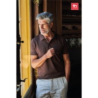 Рубашка-поло мужская ADAM, темно-синий, 2XL, 100% хлопок, плотность 195 г/м2