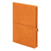 Ежедневник недатированный Fusion, А5, оранжевый, кремовый блок в линейку