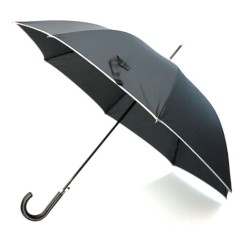 Зонт-трость ROYAL,черный, эпонж, пластик