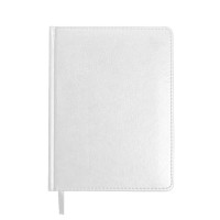 Ежедневник недатированный Joy, А5,  белый, белый блок, серебряный обрез