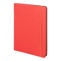 Ежедневник недатированный Shady, А5,  красный, кремовый блок в линейку, красный обрез