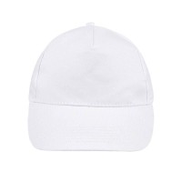 Бейсболка "SUNNY", 5 клиньев, застежка на липучке, белый, 100% хлопок, плотность 180 г/м2