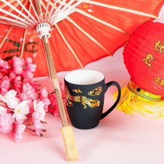 Кружка "Sweet" зеркало золото с прорезиненным покрытием, 350 мл, фарфор