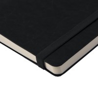 Ежедневник недатированный Boomer, А5,  черный, кремовый блок в линейку, без обреза