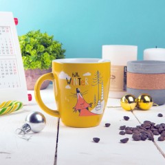 Кружка  ANNA, оранжевый, 310мл, тонкая керамика