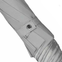 Зонт-трость "Reflect", полуавтомат, светоотражающий серый