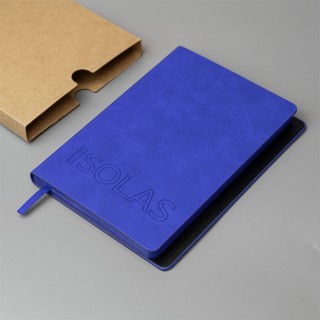 Ежедневник недатированный Solas, формат А5, с магнитом синий ройал, кремовый блок  в линейку