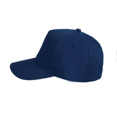 Бейсболка "Hit", 5 клиньев,  застежка на липучке, темно-синий, 100% п/э, плотность 135 г/м2