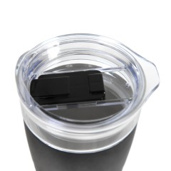 Термокружка вакуумная "Cristal", черный, 350 мл, металл, стекло