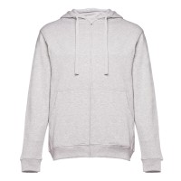 Толстовка мужская с капюшоном на молнии AMSTERDAM, серый меланж, 4XL, 50% хлопок, 50% п/э, 320 г/м2