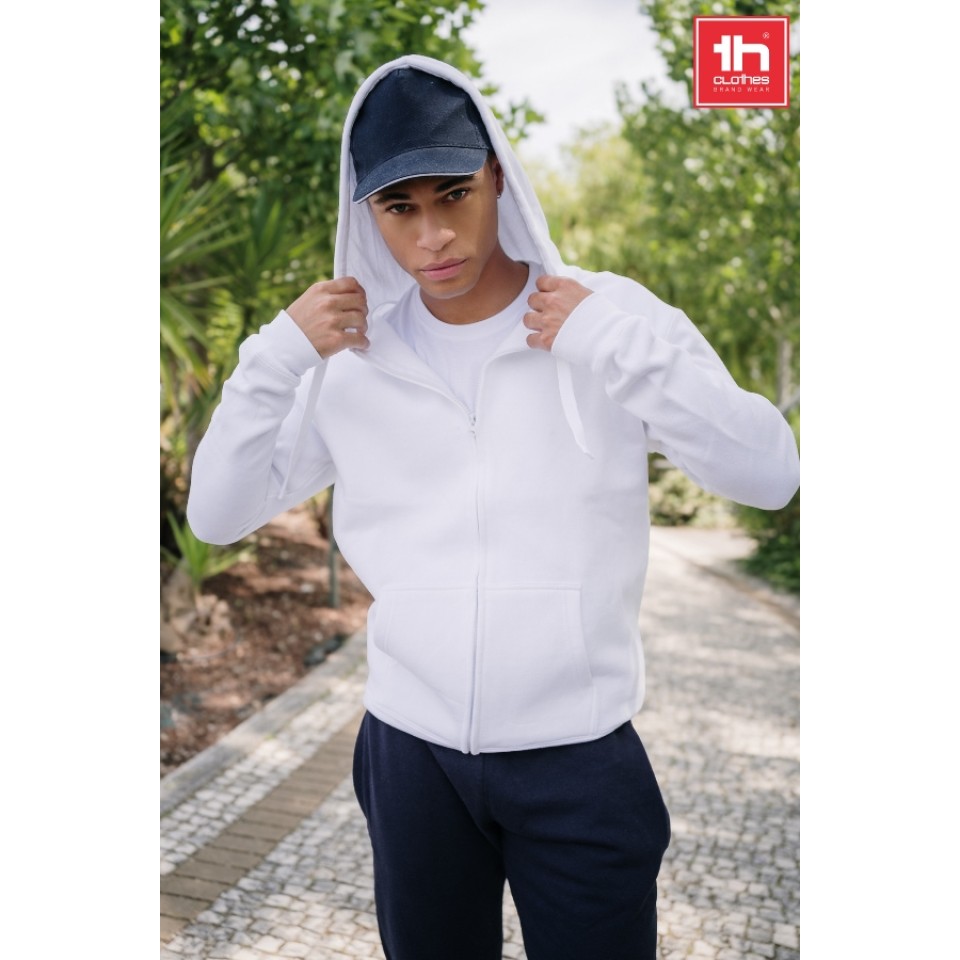 Толстовка мужская с капюшоном на молнии AMSTERDAM, темно-синий, 4XL, 50% хлопок, 50% п/э, 320 г/м2