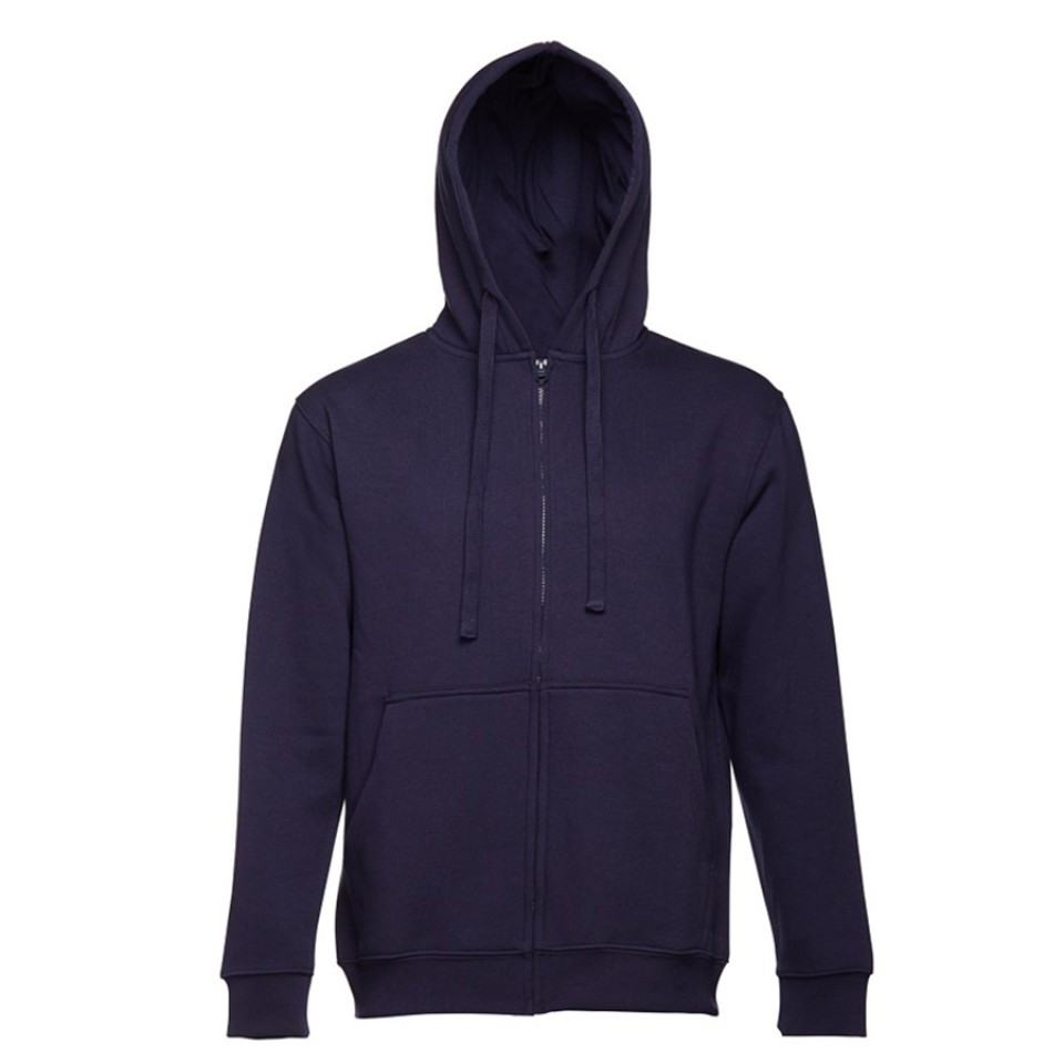 Толстовка мужская с капюшоном на молнии AMSTERDAM, темно-синий, 4XL, 50% хлопок, 50% п/э, 320 г/м2