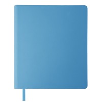 Бизнес-блокнот "Cubi", 150*180 мм, лазурный, кремовый форзац, мягкая обложка, в линейку