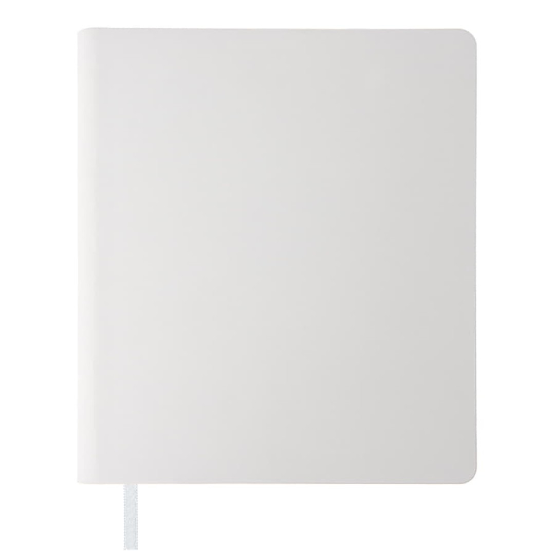 Бизнес-блокнот "Cubi", 150*180 мм, белый, кремовый форзац, мягкая обложка, в линейку