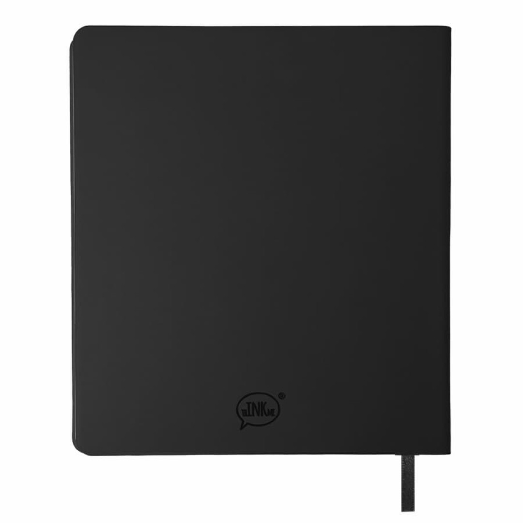 Бизнес-блокнот "Cubi", 150*180 мм, черный, кремовый форзац, мягкая обложка, в линейку