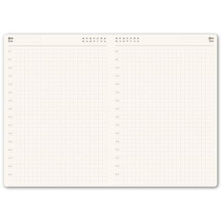 Ежедневник недатированный Tony, А5, красный, кремовый блок в клетку