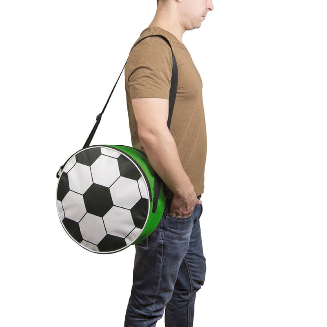 Сумка футбольная, зеленый, D36 cm, 600D полиэстер