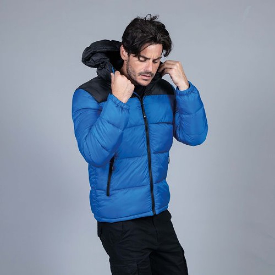 Куртка мужская "SIBERIA", камуфляж серый, чёрный, S, 100% нейлон 40г/м2, наполнитель: 100% полиэстер