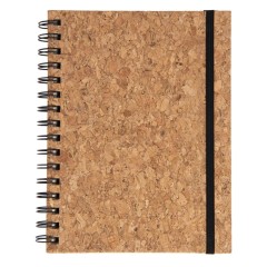 Блокнот XIANKEL A5 на пружине, твердая обложка, пробковая ткань