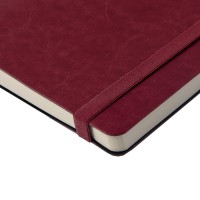 Ежедневник недатированный Boomer, А5,  бордовый, кремовый блок в линейку, без обреза