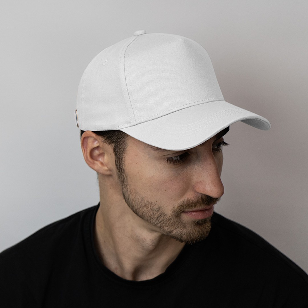 Бейсболка "Valley", 5 клиньев, металлическая застежка, белый, 100% хлопок, плотность 175 г/м2