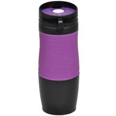 Термокружка вакуумная "УДАЧА",  400 мл,  фиолетовый, металл/силикон