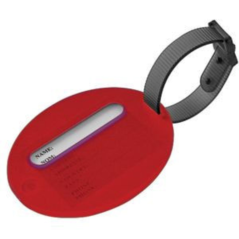 Бирка багажная, красный, 7,5х6х1 см, пластик, тампопечать