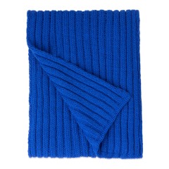 Шарф вязаный НАСВЯЗИ©, синий, 30% шерсть,70% акрил